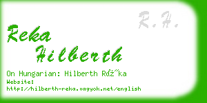 reka hilberth business card